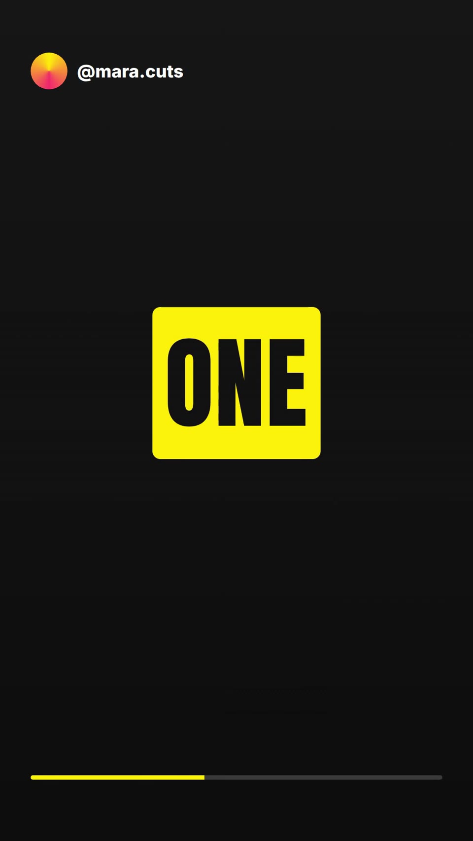 Kinetic Captions: One giant word at a time. Yellow highlights on the words that matter.